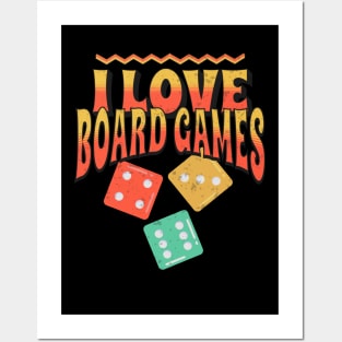 I Love Board Games Posters and Art